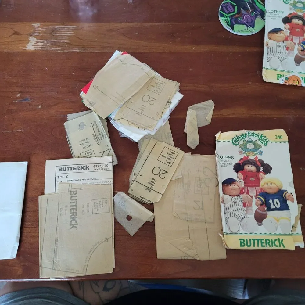 340 Vintage Cabbage Patch Sewing Pattern Clothes Butterick